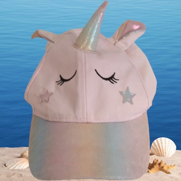 Pink Unicorn Embroidered Girls Toddlers Hook & Loop Adjustable Cap Hat - Picture 7 of 16